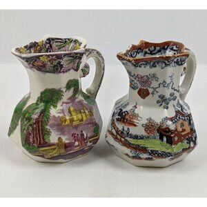 Vintage Antique Masons Ironstone China Vista England Small Pitcher Creamer 4.5"